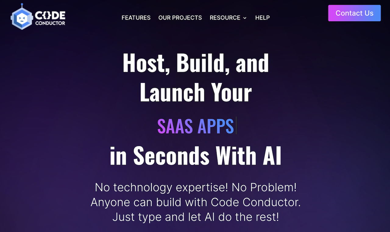 the code conductor ai website builder