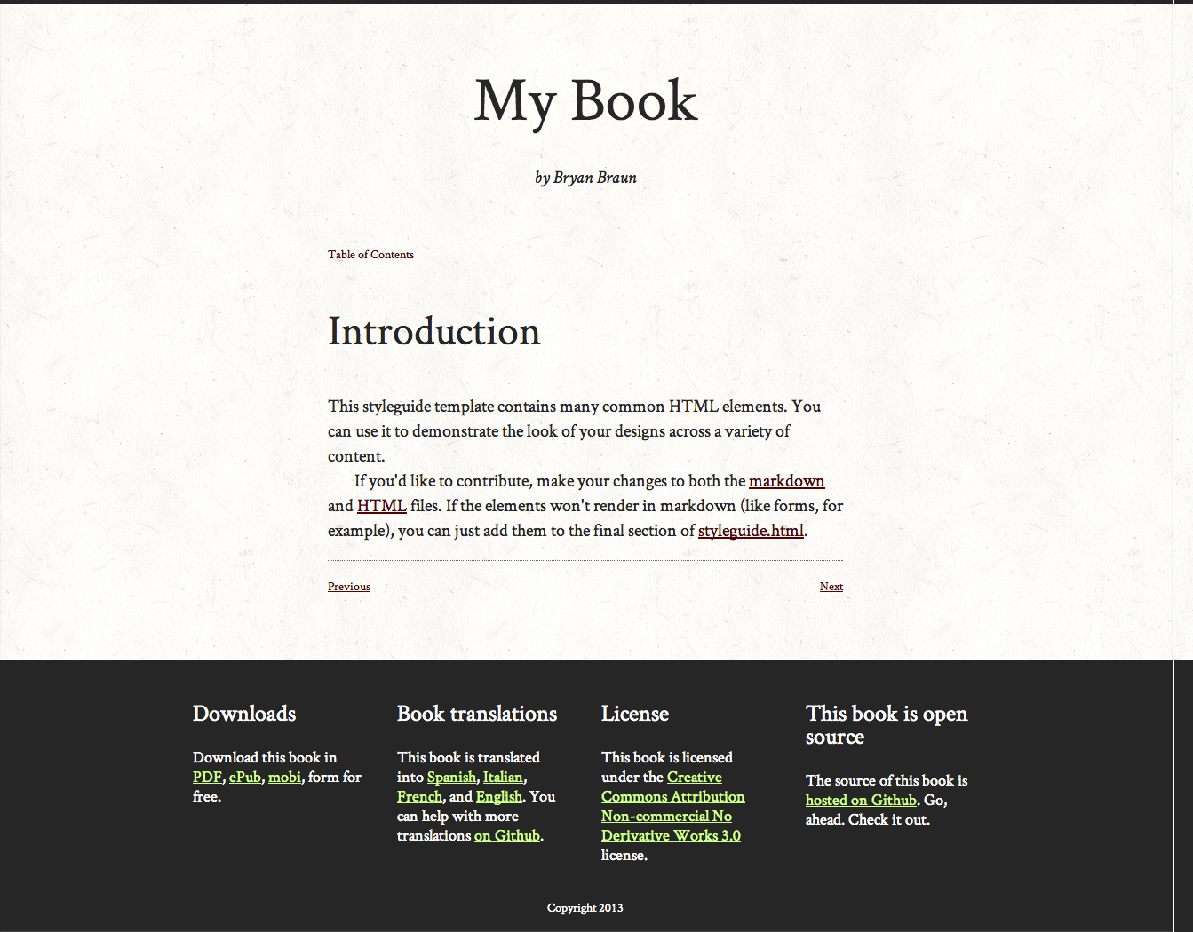 Publishing Books to Github pages with Bitbooks | Bryan Braun - Frontend ...
