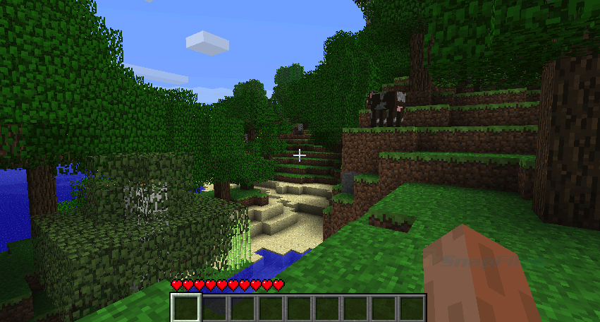 A screenshot of a scene in Minecraft.