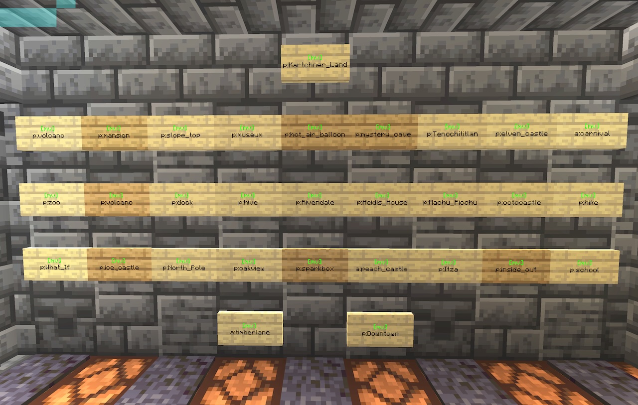 A wall of sign portals used for teleportation within the Land_of_Braun world