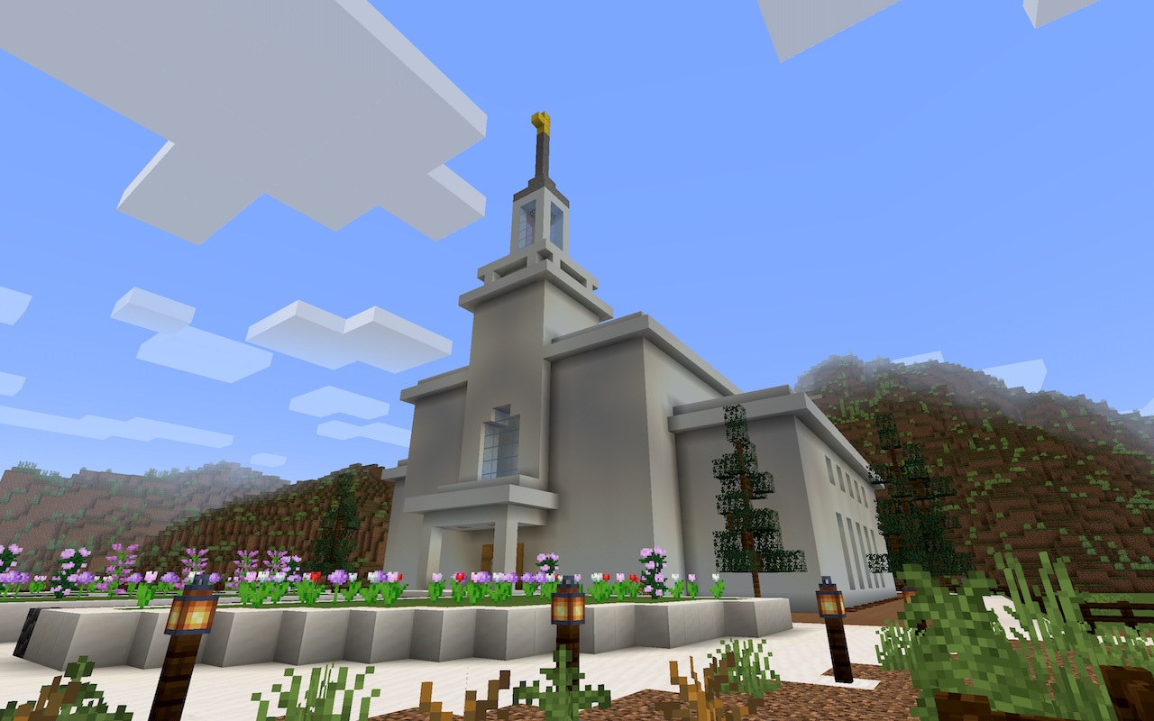 Star Valley Temple, built in Minecraft