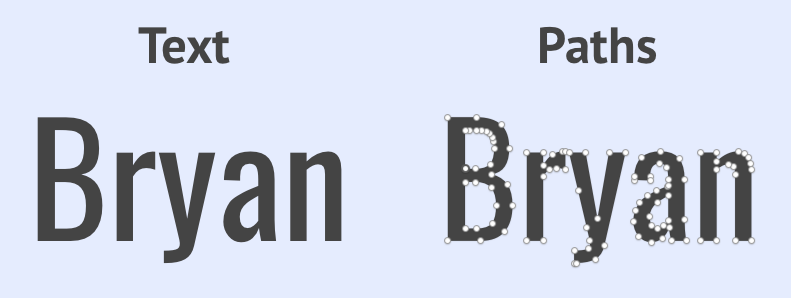 The word "Bryan" displayed as text and paths